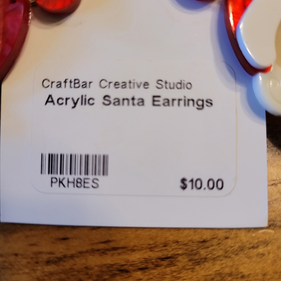 Festive Santa Claus Earrings - Picture 2 of 2